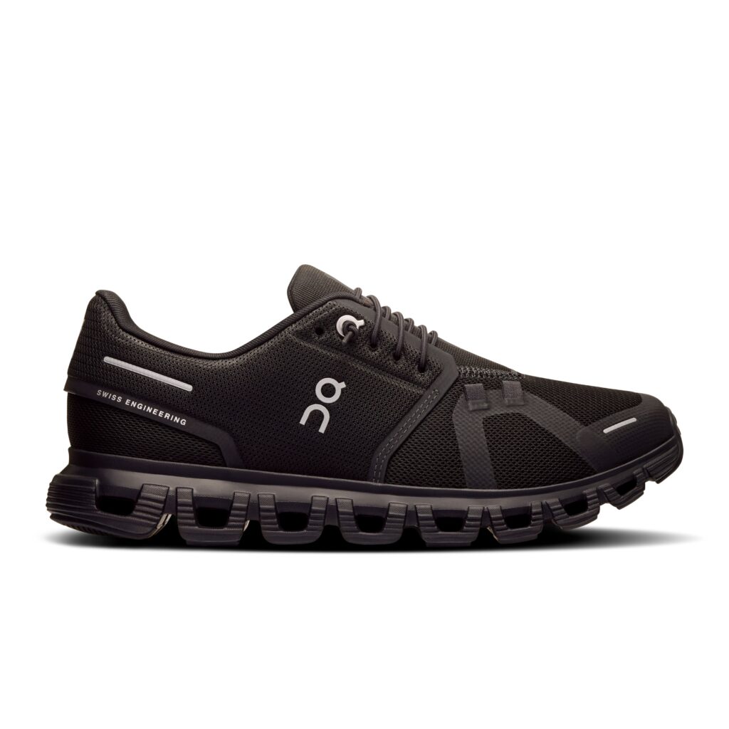 ON Cloud 6 Damen Sneaker schwarz Seitenansicht