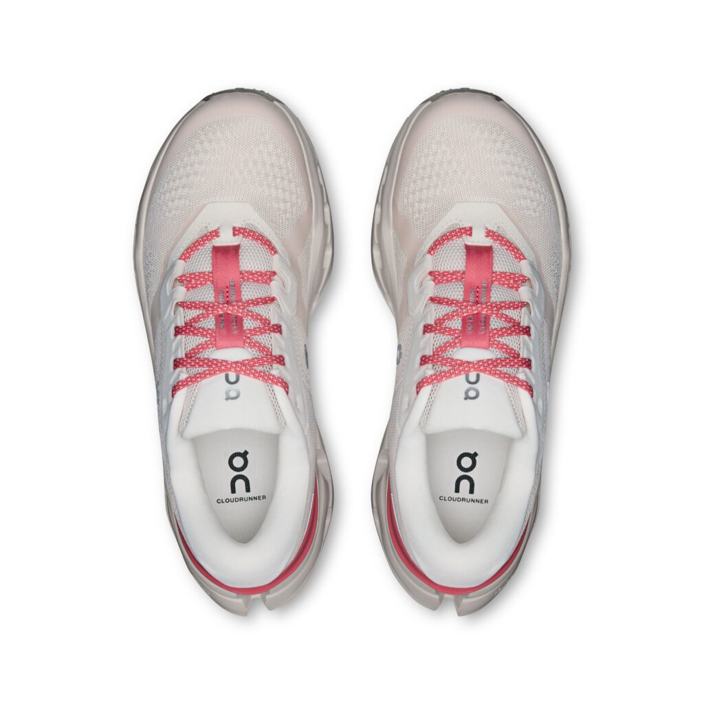 ON Cloudrunner 3 Damen weiß/pink Laufschuh Oberseite