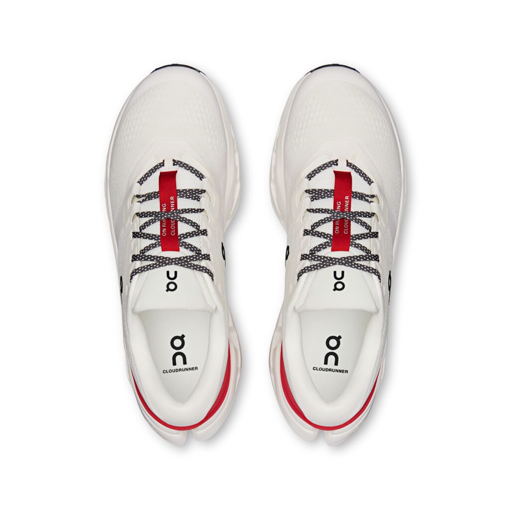 ON Cloudrunner 3 Herren weiß/rot Laufschuh Oberseite