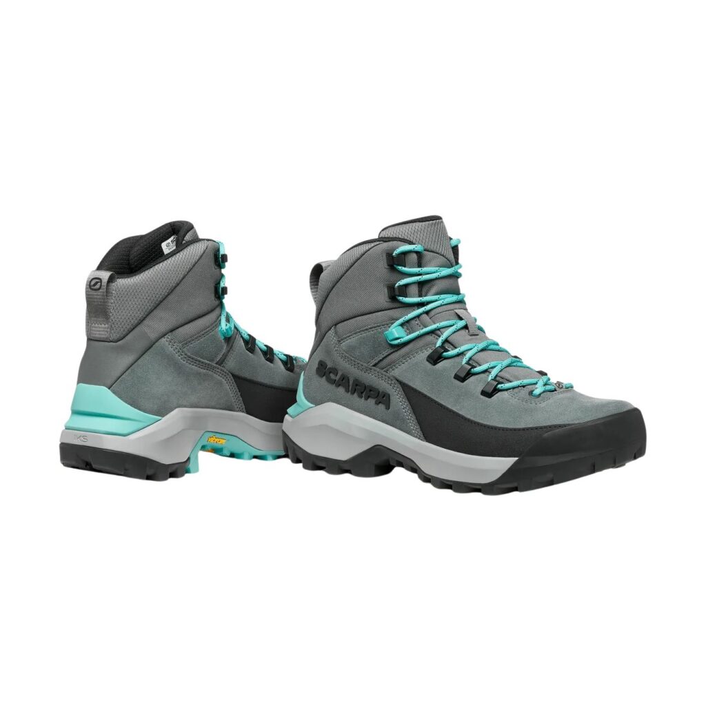 Scarpa Mustang TRK GTX Damen grau Rückseite und Seitenansicht