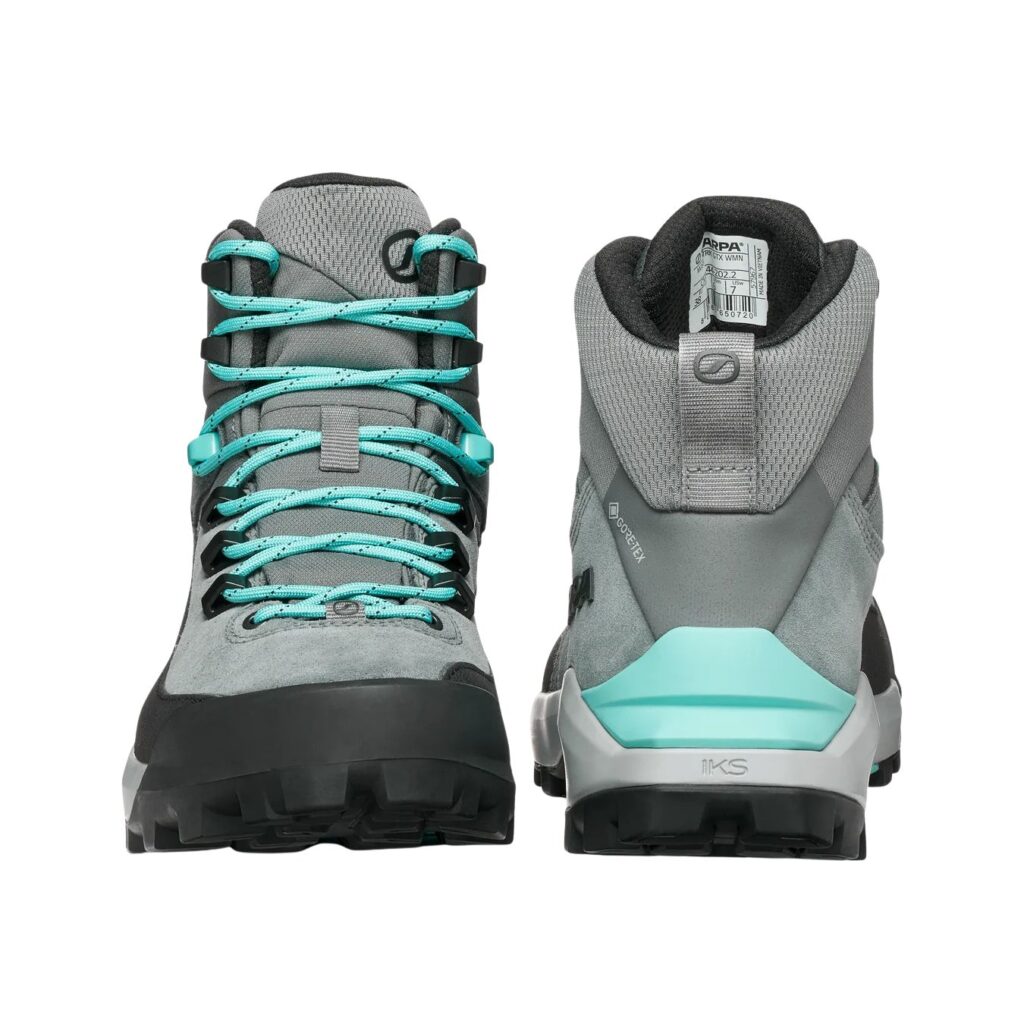 Scarpa Mustang TRK GTX Damen grau Vorderseite und Rückseite