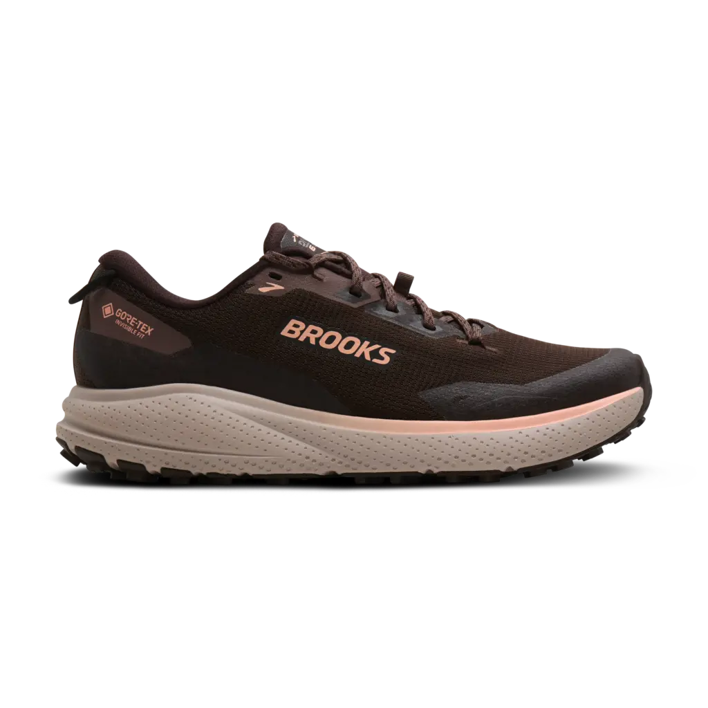 Brooks Divide 6 GTX Damen braun Laufschuh Seitenansicht