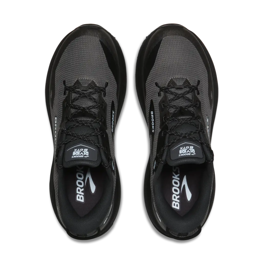 Brooks Divide 6 GTX Herren schwarz Laufschuh Ansicht von oben