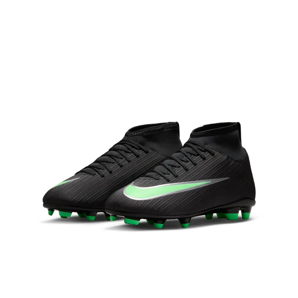 Nike Mercurial Superfly 11 Club FG/MG Kinder schwarz grün Detailansicht von Vorne