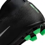 Nike Mercurial Superfly 11 Club FG/MG Kinder schwarz grün Detailansicht von hinten
