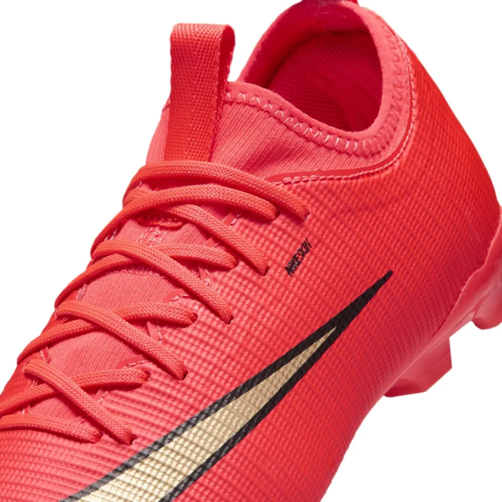 Nike Mercurial Vapor 17 Academy FG/MG Kinder rot Fußballschuh, Detailansicht Schnuerung