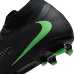 Nike Phantom 6 High Academy FG/MG schwarz-grün – Detailansicht Ferse