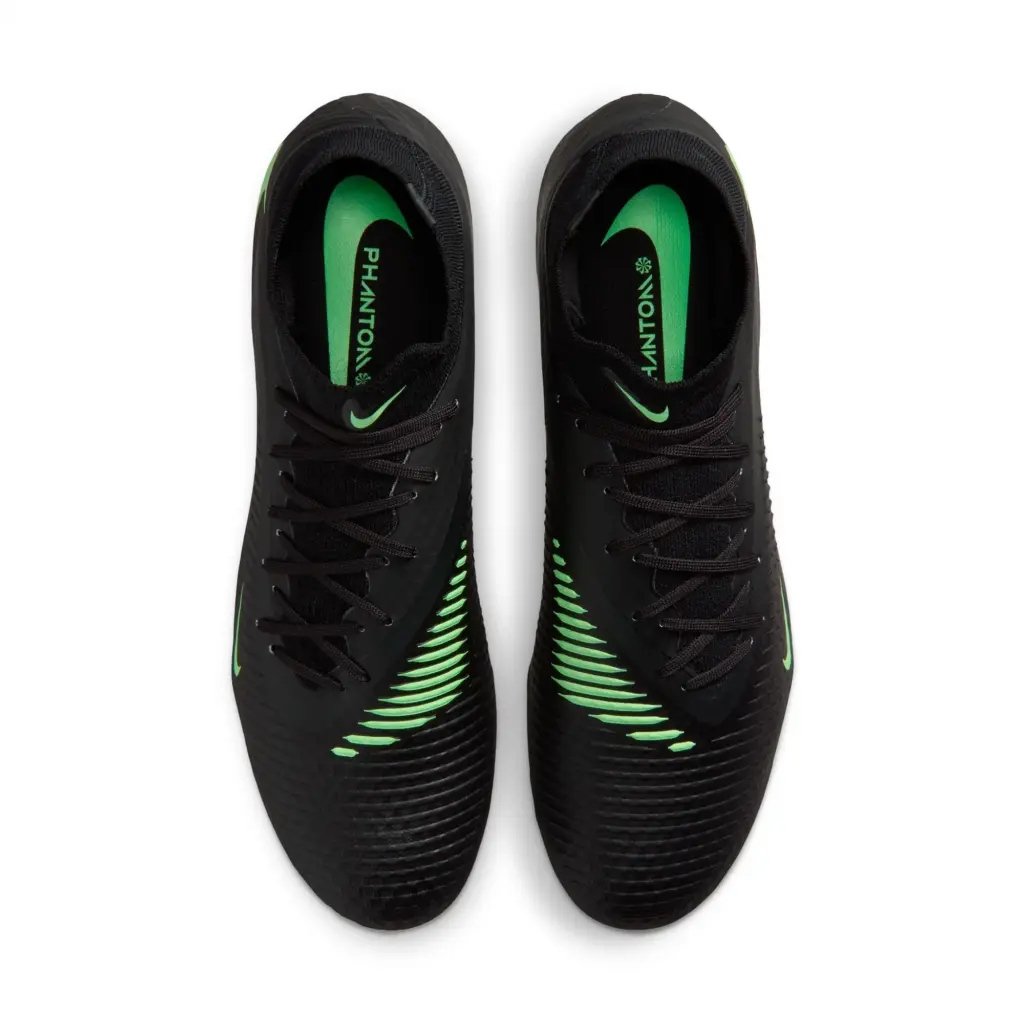 Nike Phantom 6 High Academy FG/MG schwarz-grün – Detailansicht oben