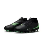 Nike Phantom 6 High Academy FG/MG schwarz-grün – Draufsicht mit integrierter Socke