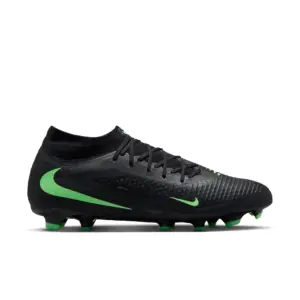 Nike Phantom 6 High Academy FG/MG schwarz-grün Fußballschuh, seitliche Ansicht