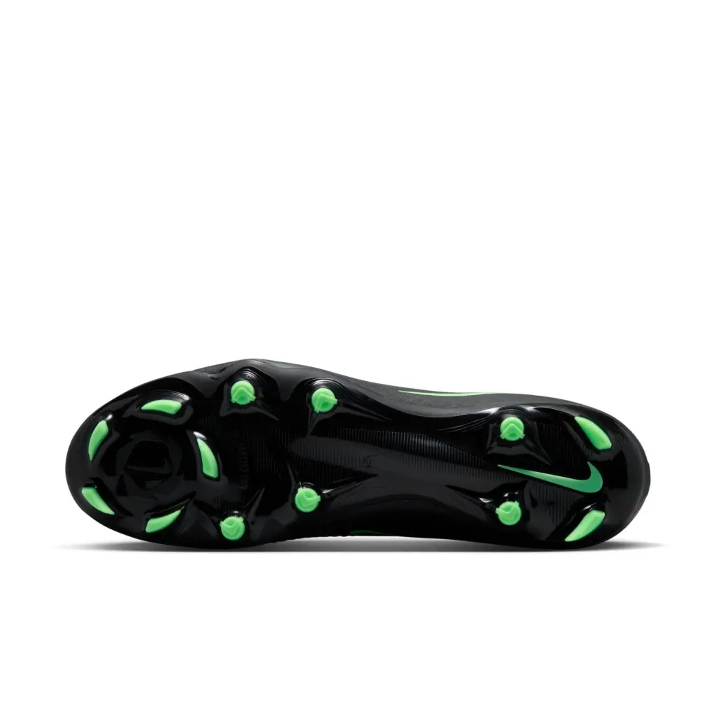 Nike Phantom 6 High Academy FG/MG schwarz-grün – Sohlenansicht mit Multiground-Stollen