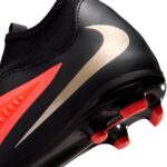 Nike Phantom 6 High Kinder FG MG Fußballschuh rot schwarz Detailansicht Ferse