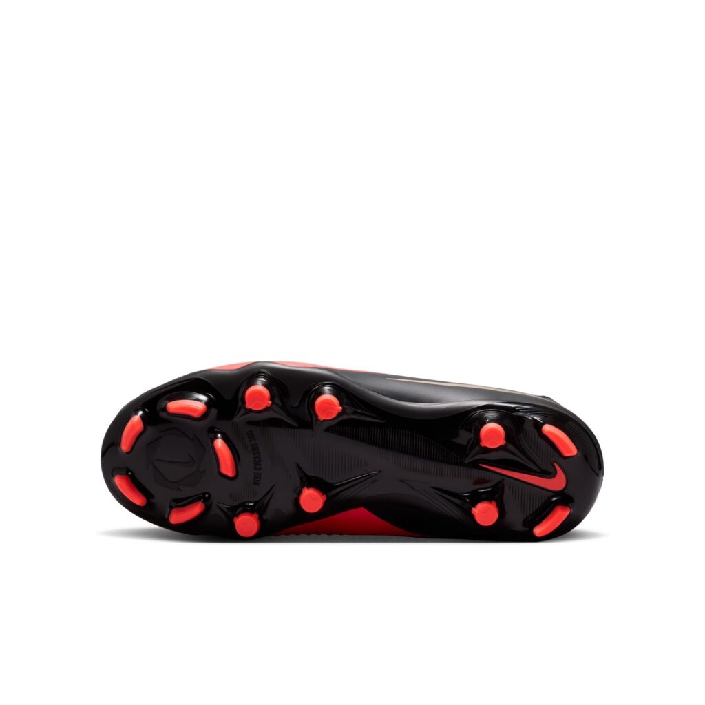 Nike Phantom 6 High Kinder FG MG Fußballschuh rot schwarz Sohlenansicht