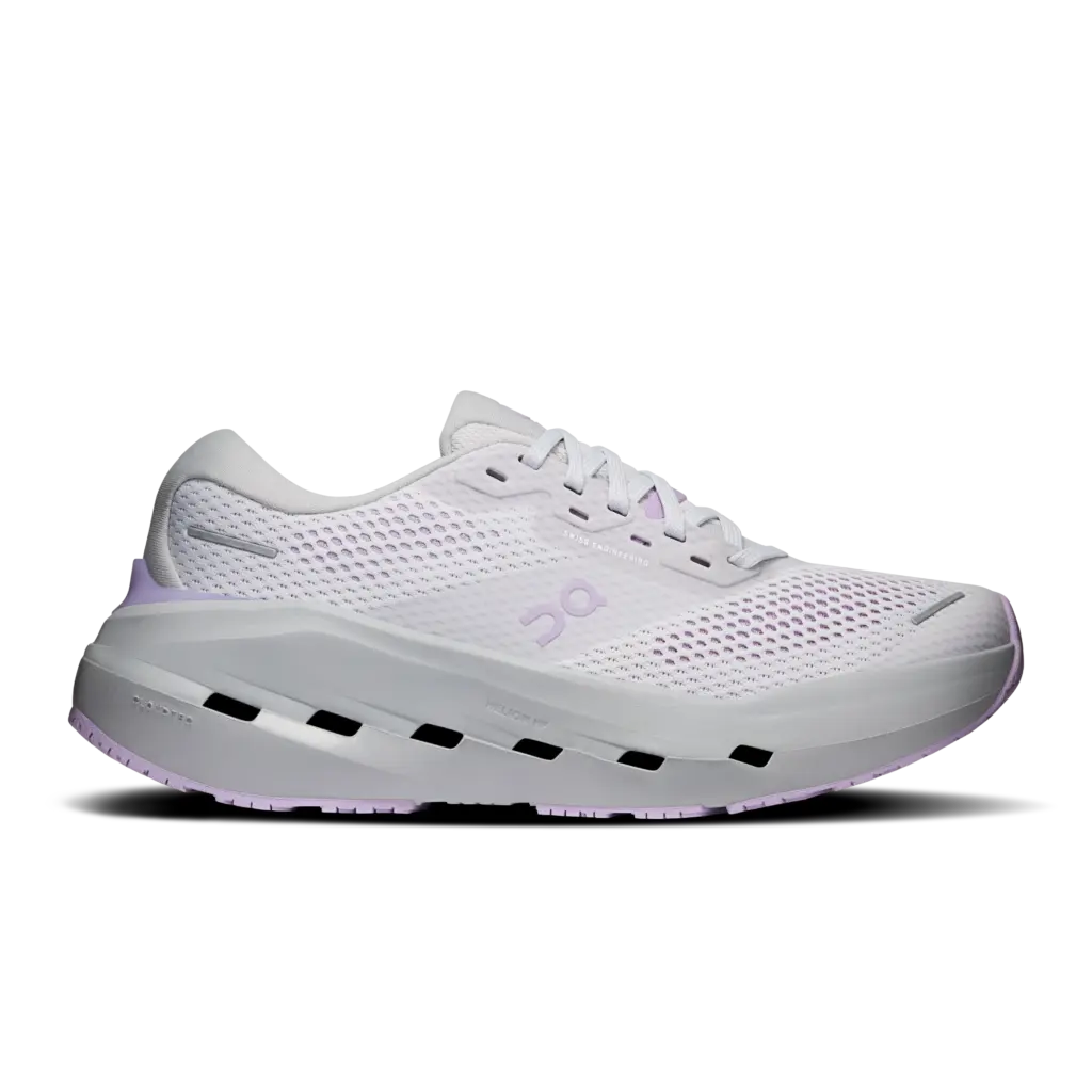 ON Cloudrunner 3 Max Damen grau-lila Laufschuh Seitenansicht