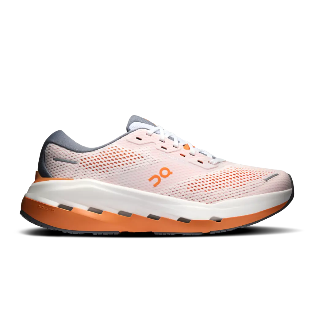 ON Cloudrunner 3 Max Herren weiß-orange Laufschuh Seitenansicht