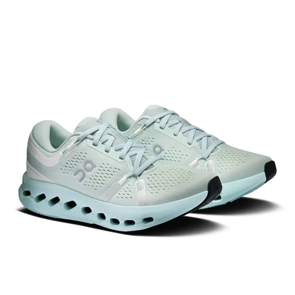 ON Cloudsurfer 2 Damen türkis Laufschuh Vorderseite