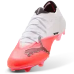 Puma Ultra Nitro 7 FG weiß-rot Fußballschuh, Detailansicht von Vorne