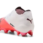 Puma Ultra Nitro 7 FG weiß-rot Fußballschuh, Detailansicht von hinten