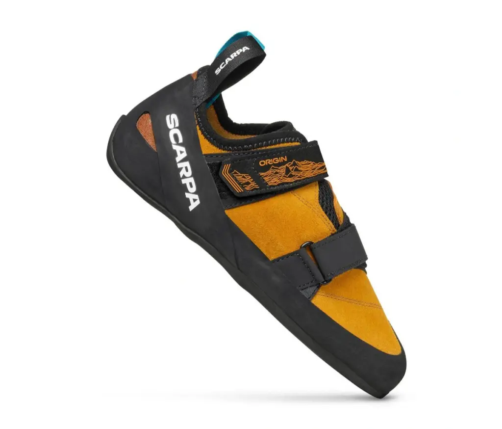 Scarpa Origin Herren orange/schwarz Kletterschuh, Seitenansicht