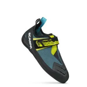 Scarpa Origin VS Herren grün-gelb Kletterschuh, Detailansicht von vorne