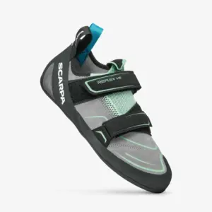 Scarpa Reflex VS Damen grau gruen Kletterschuh, Detailansicht von vorne