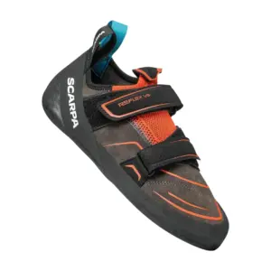 Scarpa Reflex VS Herren Kletterschuh grau orange Detailansicht von vorne