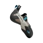 Scarpa Veloce Damen grau-blau Kletterschuh, rueckseite aussen