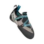 Scarpa Veloce Damen grau-blau Kletterschuh, Detailansicht von vorne