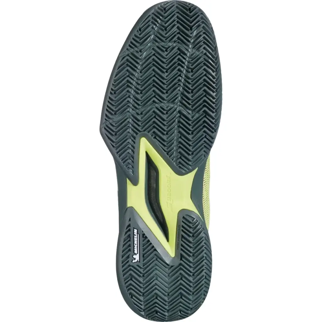 Babolat Jet Tere 2 Clay Herren grün – Sohlenansicht mit Michelin Premium Gummi