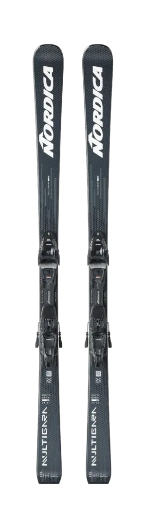 Nordica Dobermann Multigara DC 74 TI FDT + Comp 12 FDT 2026/27 Carving-Ski mit Bindung, Draufsicht