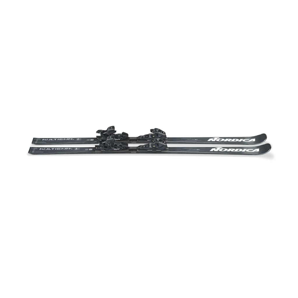Nordica Dobermann Multigara DC 74 TI FDT + Comp 12 FDT – Ski am Boden liegend